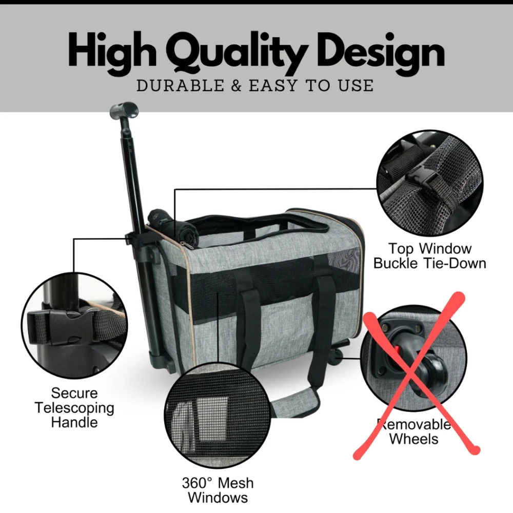 Airline approved carrier ( missing wheels)